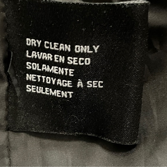 Vintage Guess Herringbone Wool Blend Peacoat Black and White Size Small - Picture 8 of 8